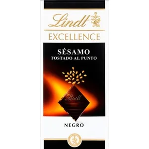 Chocolate Negro con Sésamo Tostado al Punto  Lindt Excellence 100 G