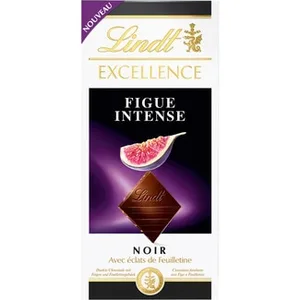 Chocolate Negro con Trozos de Higos  Lindt Excellence 100 G