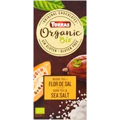 Torras Chocolate Negro 70 % Cacao con Aceite de Oliva y Flor de Sal Ecológico Torra Organic 100 G.