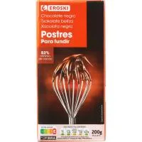 Chocolate Negro para Postre Eroski, Tableta 200 G