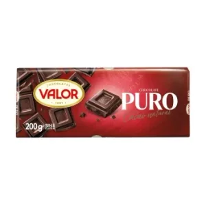 Chocolate Puro Valor sin Gluten 200 G.