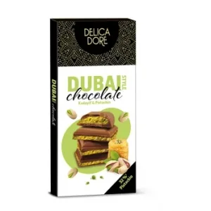 Chocolate Relleno de Crema de Kadayif y Pistacho Delicadore Dubai Style 98 G.