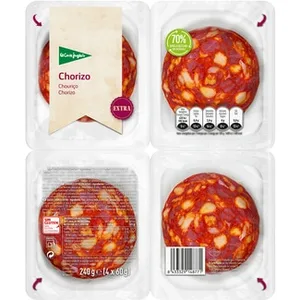 Chorizo Extra en Lonchas Pack 4 X 60 G sin Gluten el Corte Ingles