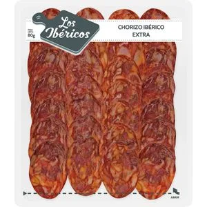 Chorizo Ibérico Extra en Tapas 80 Gr