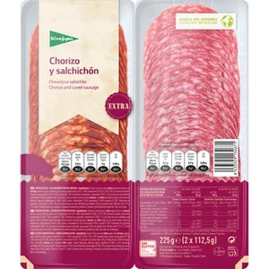 Chorizo y Salchichón Extra en Lonchas sin Gluten Pack 2 X 112,5 G el Corte Ingles