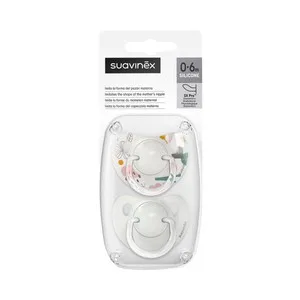 Suavinex Chupete con Tetina Anatómica de Silicona, de 0 a 6 Meses 2 Uds.