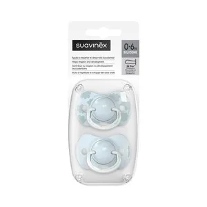 Suavinex Chupete Fisiológico con Tetina Anatómica SX Pro (más Plana y Flexible), de 0 a 6 Meses 2 Uds.