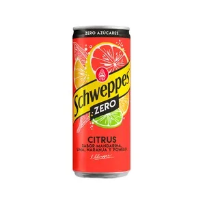 Schweppes Citrus Zero  Refresco Sabor Mandarina, Lima, Naranja y Pomelo Lata 33 Cl. 330 ML