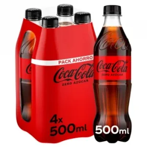 Coca Cola Zero Azúcar Pack 4 Botellas 50 Cl.