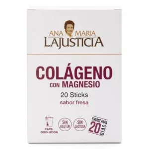 Colágeno y Magnesio Sabor Fresa Ana Maria Lajusticia sin Gluten y sin Lactosa 20 Ud.