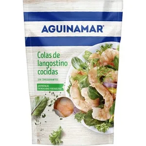 Colas de Langostino Cocidas y Peladas  Aguinamar 90 G