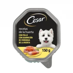 Comida Húmeda de Pollo y Verduras para Perro Cesar Recetas de la Huerta 150 G.