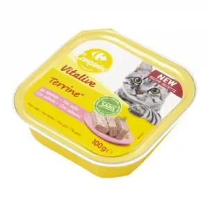 Comida Húmeda de Salmón para Gato Adulto Vitalive Carrefour 100 G.