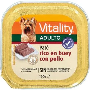 Comida Húmeda Perros Rica en Buey y Pollo 150 Gr