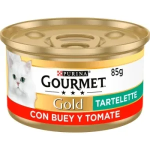 Comida Húmeda Tartalette Buey y Tomate para Gato Adulto Purina Gourmet Gold  85 G.