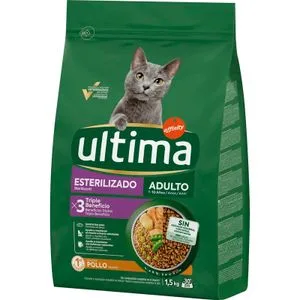 Comida Seca Pollo Gatos Esterilizados 1,5 Kg