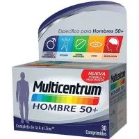 Complemento Vitamínico Hombre 50+ Multicentrum, Caja 30 Cápsulas