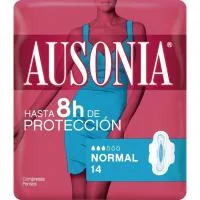 Compresa Normal con Alas Ausonia, Paquete 14 Unid.