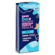 Compresas Clásicas Noche sin Alas Esos Dias Bolsa 10 Unidades
