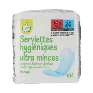 Producto Económico Alcampo Compresas Higiénicas Ultrafinas Normales, sin Alas 14 Uds.