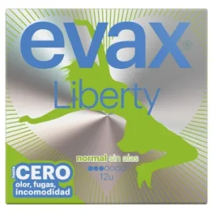 Compresas Normal sin Alas Liberty Evax 12 Ud.