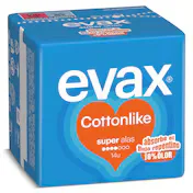 Compresas Super con Alas Evax Bolsa 14 Unidades