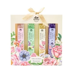 Becasan Nature Estuche con 4 X 135 G Tubos de Sales de Baño (rosa, Peonia, Lavanda y Vainilla). 4 UD