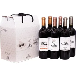 Condado de Haza, Pesquera y 20 Aldeas Vino Tinto DO Ribera del Duero Estuche 6 Contiene 2 Botellas de Cada Marca Familia Fernandez Rivera 75 CL