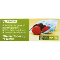 Bolsa de Congelación Zip 18x20 Eroski, Paquete 20 Uds