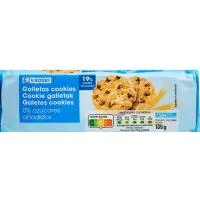 Cookies de Chocolate sin Azúcar Añadido Eroski, Paquete 135 G