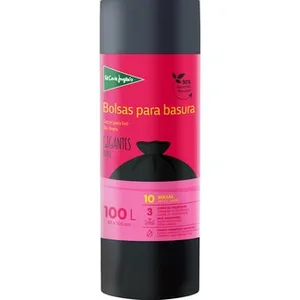Bolsas de Basura Negras 85x105 100 Litros  el Corte Ingles 10 Unidades