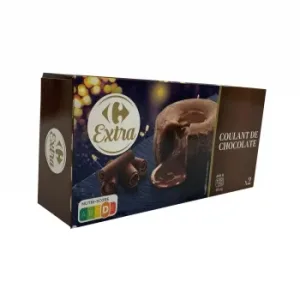 Coulant de Chocolate Carrefour Extra Pack de 2 Unidades de 90 G.