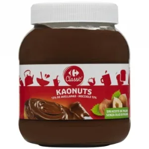Crema de Avellanas 13% Carrefour 750 G.