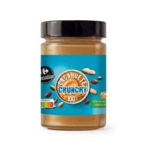 Crema de Cacahuete Crujiente Carrefour Sensation sin Gluten 500 G.