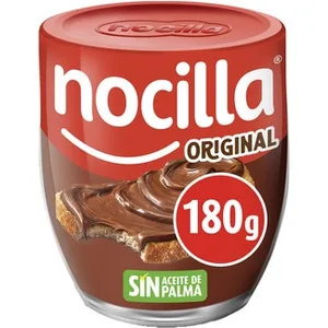 Crema de Cacao y Avellanas Original sin Gluten y sin Aceite de Palma  Nocilla 180 G