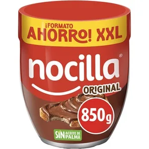Crema de Cacao y Avellanas Original sin Gluten y sin Aceite de Palma  Nocilla 850 G