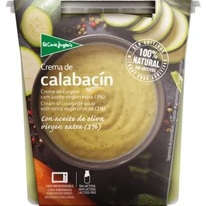 Crema de Calabacín con Aove 3% sin Gluten sin Lactosa el Corte Ingles