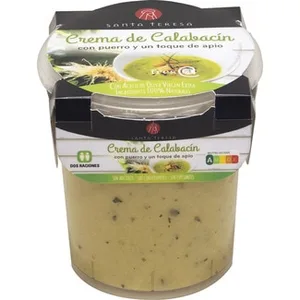 Crema de Calabacín con Puerro y un Toque de Apio con Aove 2 Raciones sin Gluten sin Lactosa Santa Teresa 400 ML