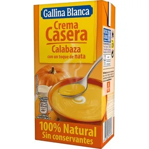 Crema de Calabaza Casera con un Toque de Nata sin Gluten  Gallina Blanca 500 ML