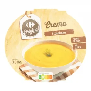 Crema de Calabaza Original Carrefour sin Gluten 350 G.