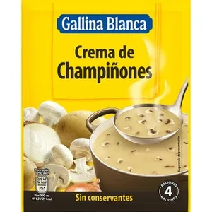 Crema de Champiñones sin Aceite de Palma Gallina Blanca 62 G