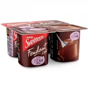 Crema de Chocolate Fondant Light Nestlé Sveltesse sin Gluten Pack de 4 Unidades de 125 G.