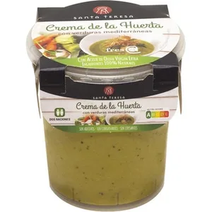 Crema de la Huerta con Verduras Mediterráneas con Aove sin Gluten sin Lactosa 2 Raciones Santa Teresa 400 ML
