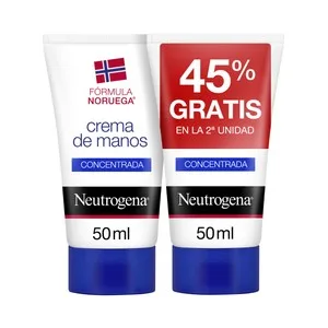 Neutrógena Crema de Manos Concentrada con Perfume, para Alivio Inmediato de Manos Secas Neutrógena 2 X 50 Ml. 100 ML
