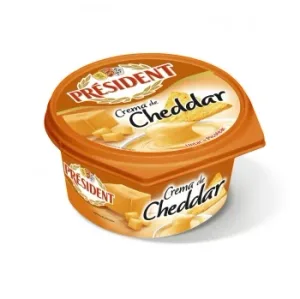 Crema de Queso Cheddar Président 125 G.