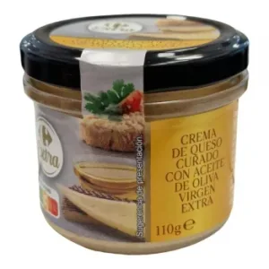 Crema de Queso Curado con Aceite de Oliva Virgen Extra Extra Carrefour 110 G.
