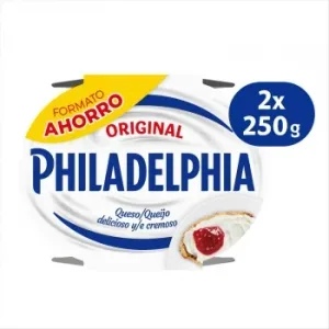 Crema de Queso de Untar Natural Philadelphia Pack de 2 Unidades de 250 G.