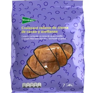 Croissants Rellenos de Crema de Cacao y Avellanas 7 Unidades Envasadas Individualmente  el Corte Ingles 315 G