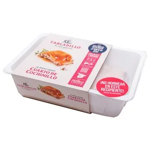 Tabladillo Cuarto de Cochinillo Fresco, sin Gluten y Listo para Hornear. 1125 G