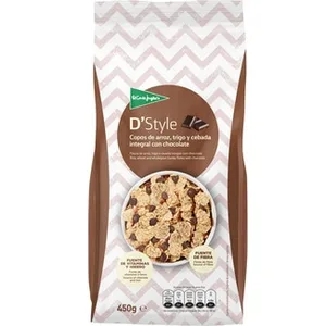 D' Style Cereales de Desayuno en Copos de Arroz y Trigo Integral con Chocolate Negro el Corte Ingles